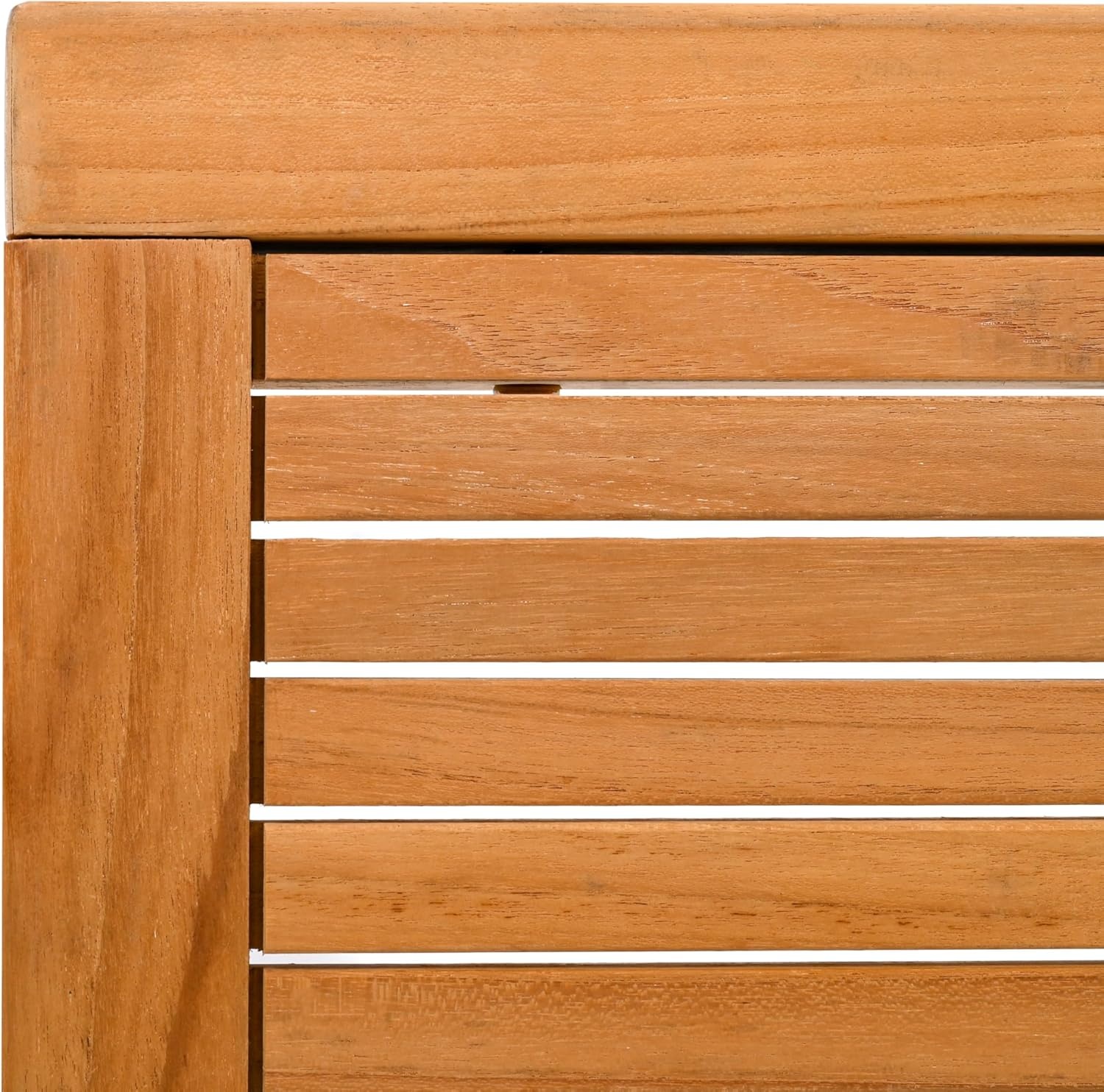 image:imageSAFAVIEH Couture Outdoor Collection Samoa Natural Brown Brazilian Teak Solid Wood Patio Accent Table