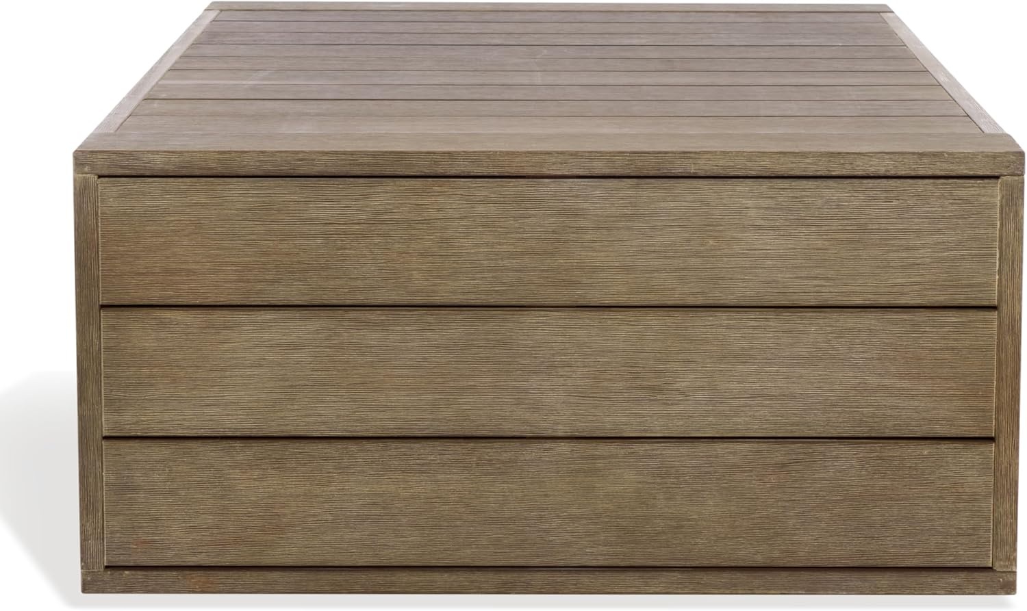 image:imageSAFAVIEH Couture Outdoor Collection Santiago Natural Solid Wood Coffee Table