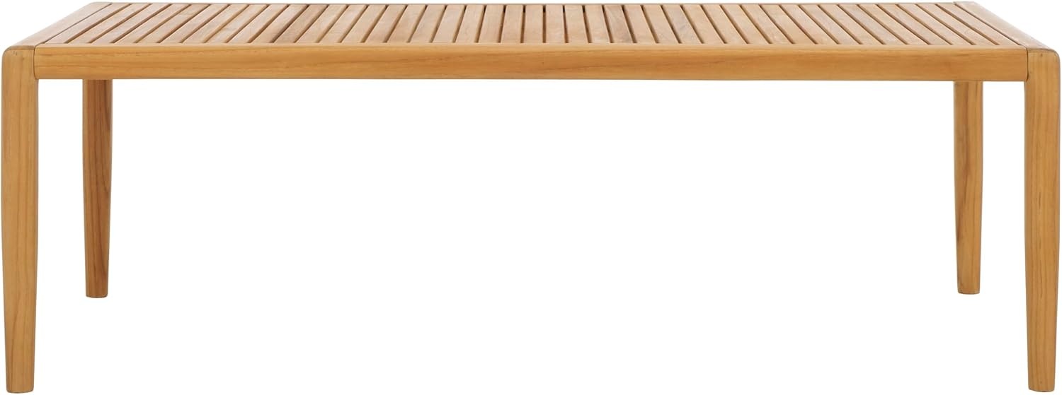 image:imageSAFAVIEH Couture Outdoor Collection Tortuga Natural Brown Solid Wood Patio Coffee Table