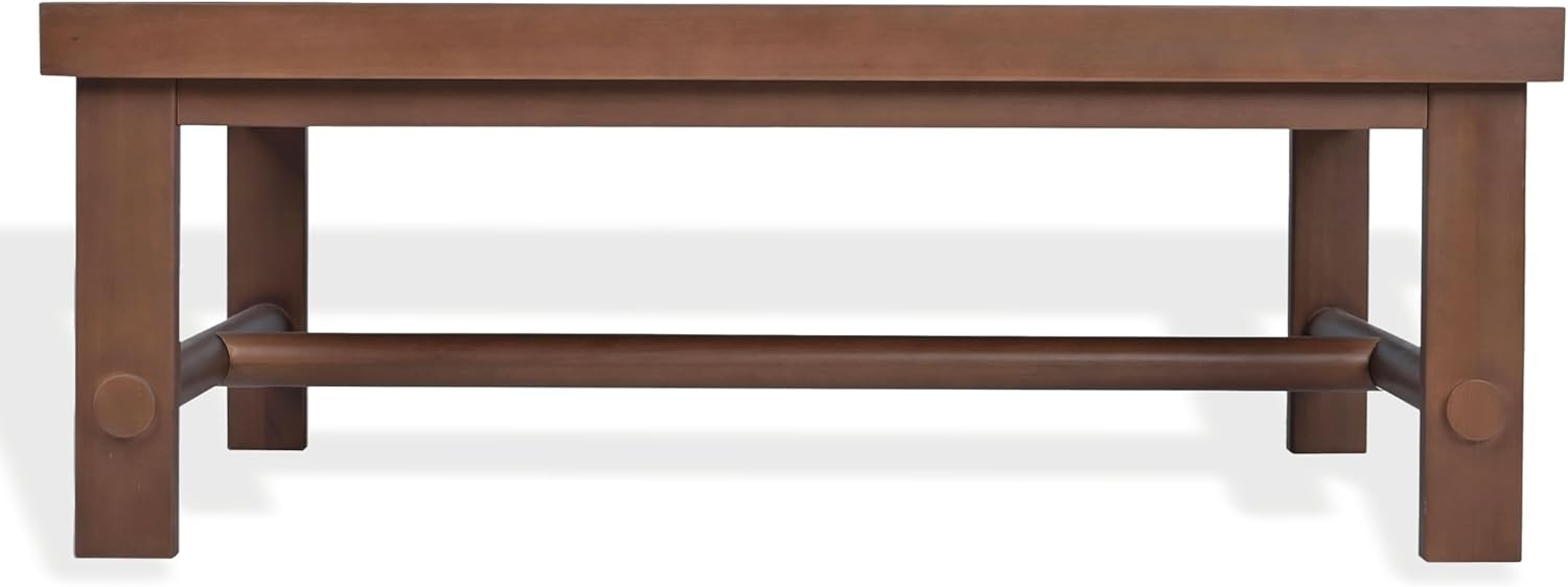 image:imageSAFAVIEH Couture Outdoor Patio Furniture Collection Cruise Eucalyptus Wood Coffee Table Walnut Rectangular Patio Coffee Table for Outdoor Living Spaces CPT1075AWalnut