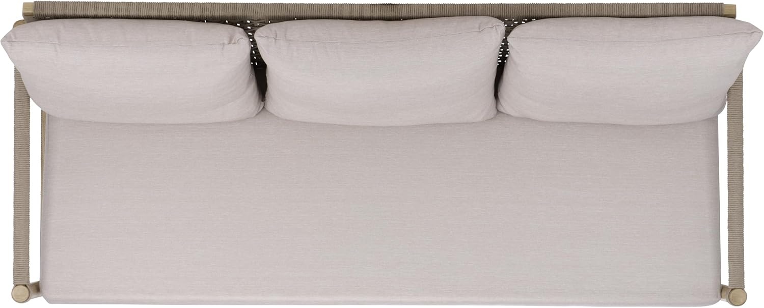 image:imageSAFAVIEH Couture Outdoor Patio Furniture Collection Dorianna 3Seater Sofa Sand amp Beige Woven Rope and Removable Cushions CPT4005ASandBeige