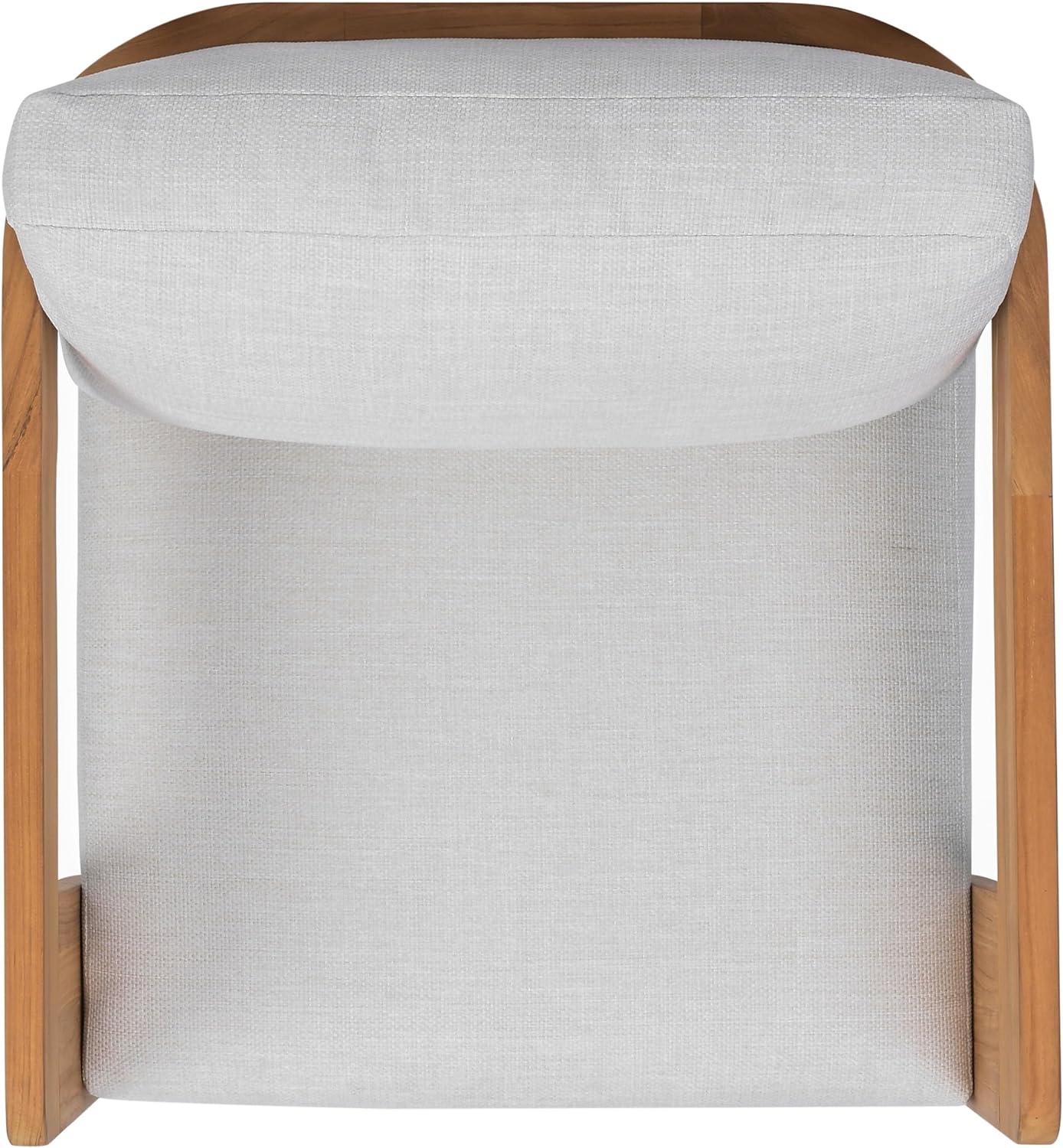 image:imageSAFAVIEH Couture Outdoor Patio Furniture Collection Leilani Natural Teak Patio Chair Outdoor Accent Chair with White Cushions CPT1081AWhiteNatural Teak