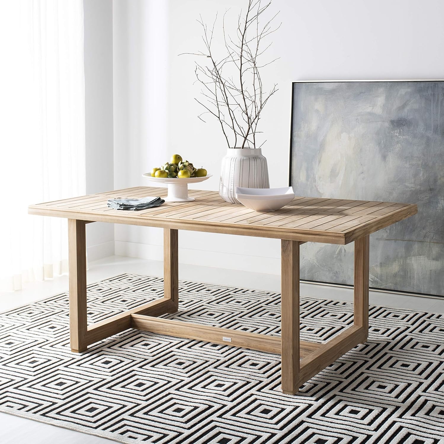 image:imageSAFAVIEH Home Collection Montford Teak Couture Dining Table