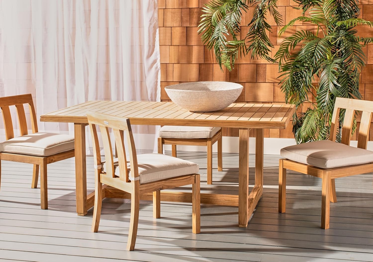 image:imageSAFAVIEH Home Collection Montford Teak Couture Dining Table