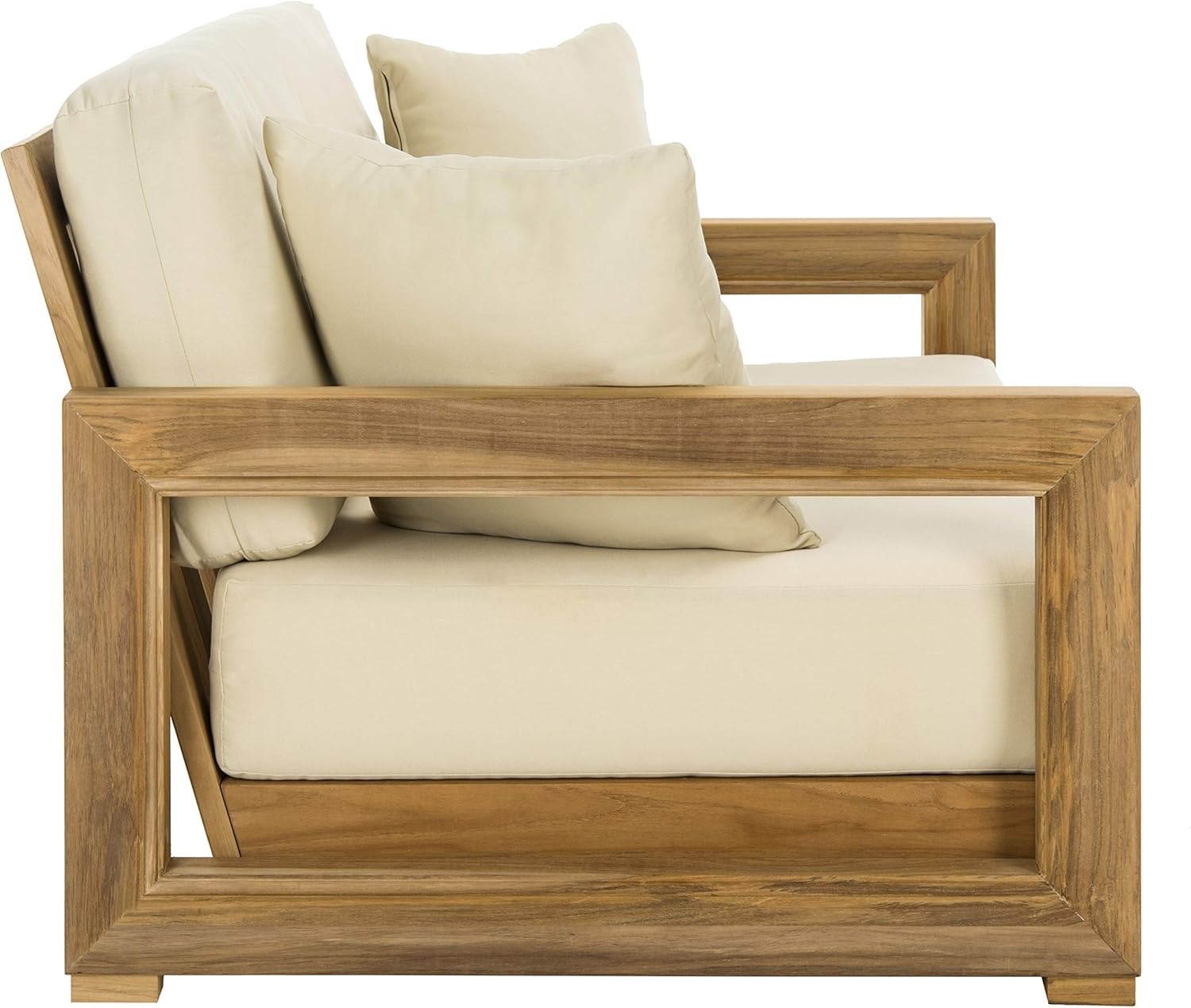 image:imageSafavieh CPT1003A Couture Montford Wood Loveseat 1 x 1 Brazilian TeakBeigeNatural TeakBeige