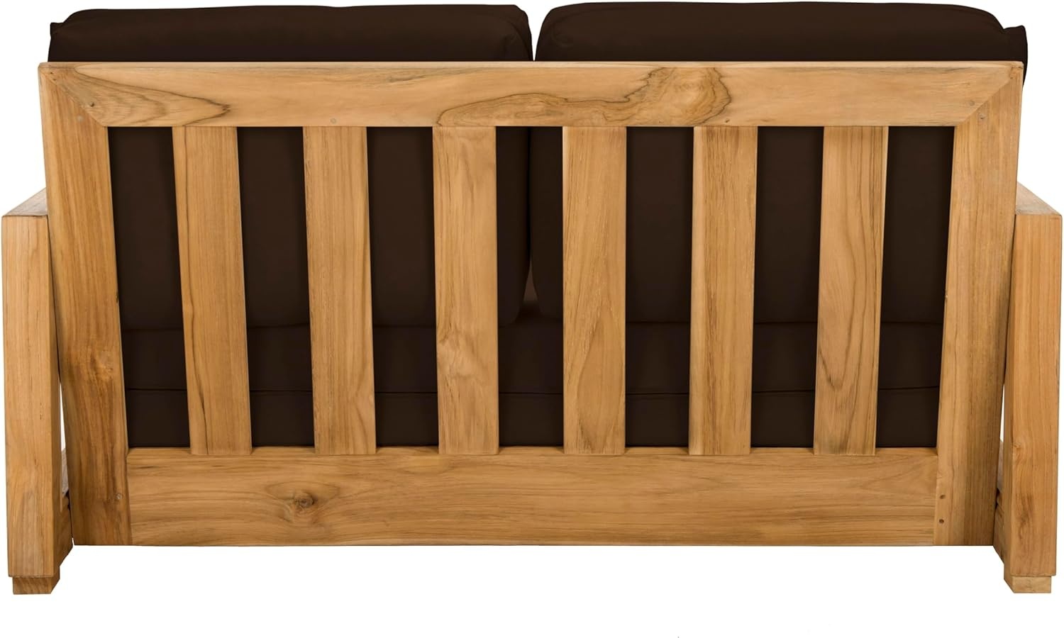 image:imageSafavieh CPT1003A Couture Montford Wood Loveseat 1 x 1 Brazilian TeakBeigeWhite