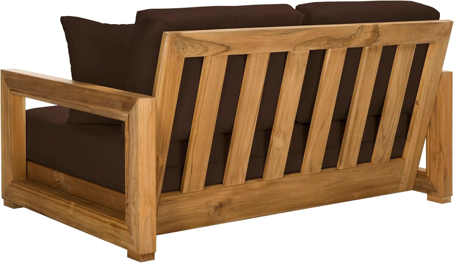 image:imageSafavieh CPT1003A Couture Montford Wood Loveseat 1 x 1 Brazilian TeakBeigeWhite