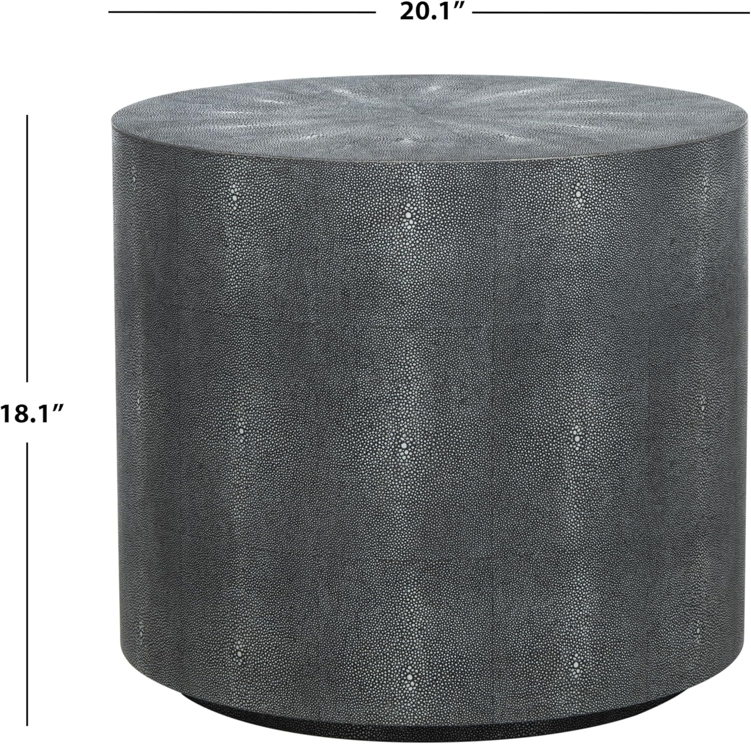 image:imageSafavieh Couture Collection Diesel Black Faux Shagreen Round End TableBlack