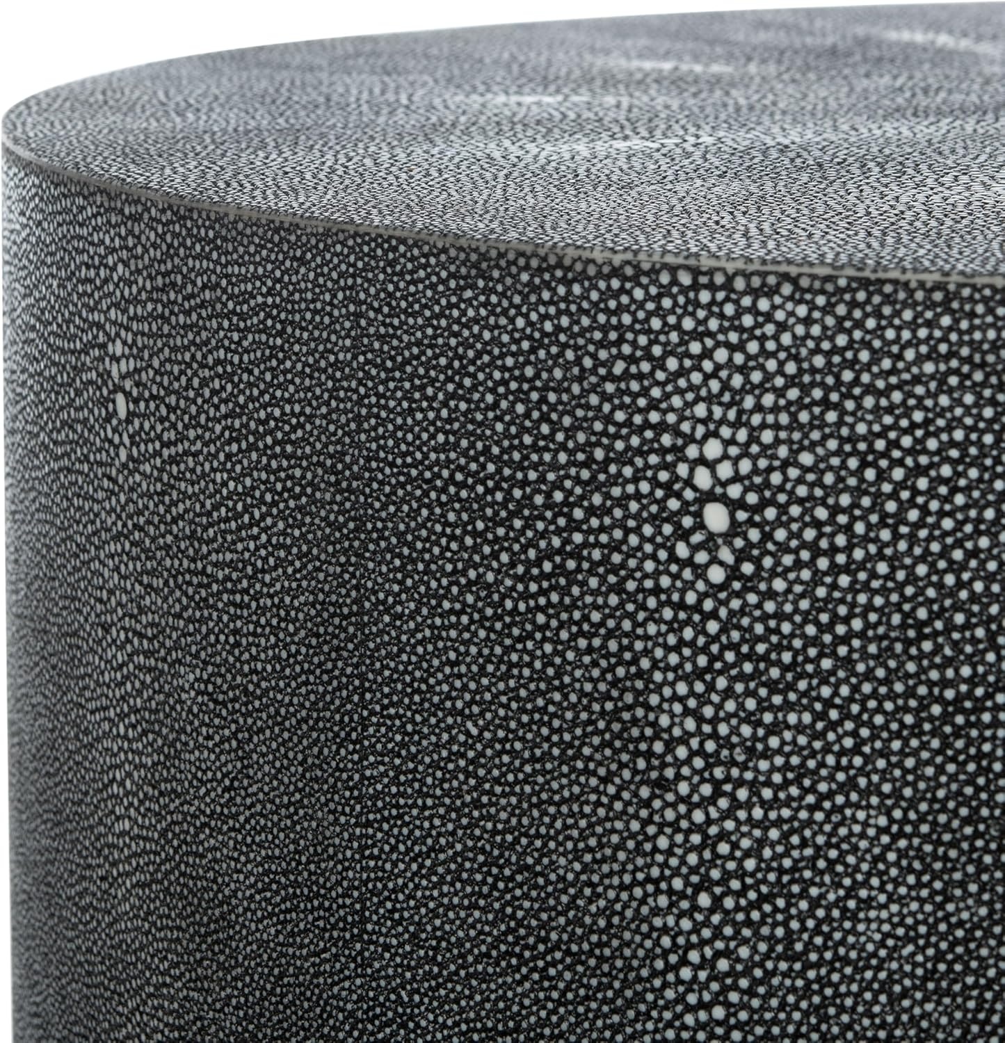 image:imageSafavieh Couture Collection Diesel Black Faux Shagreen Round End TableBlack