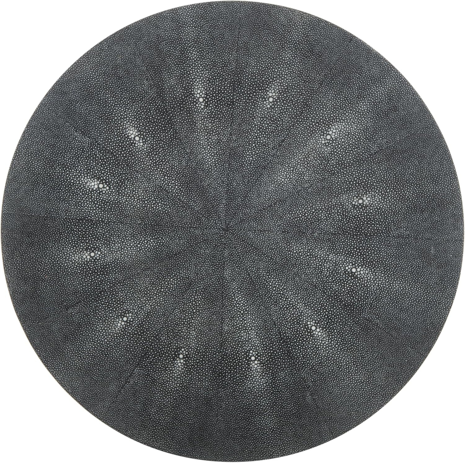 image:imageSafavieh Couture Collection Diesel Black Faux Shagreen Round End TableBlack