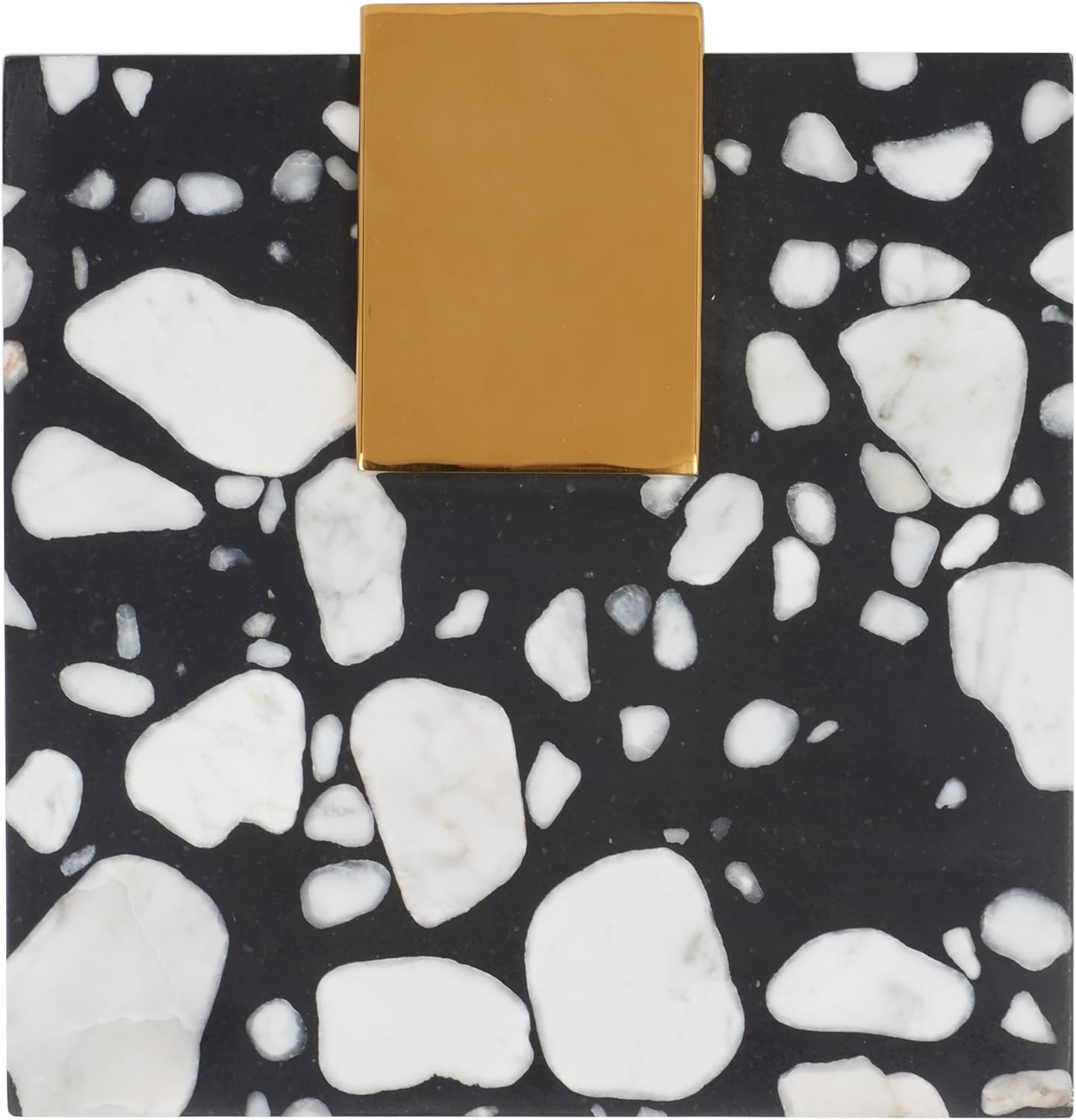 image:imageSafavieh Couture Collection Mars White and Black Acrylic C Drink Table SFV3563CBrass Black
