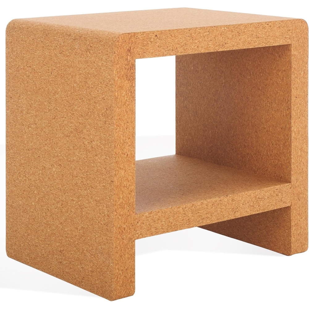 image:imageSAFAVIEH Couture Collection Daysie Cork Nightstand Accent Table Fully Assembled