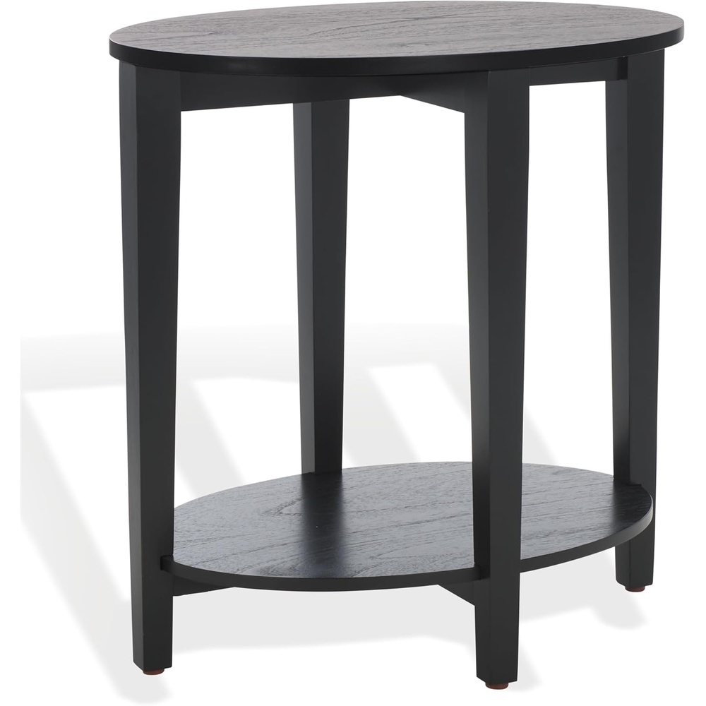 image:imageSAFAVIEH Couture Collection Leonardi Black Oval Top Accent TableBlack