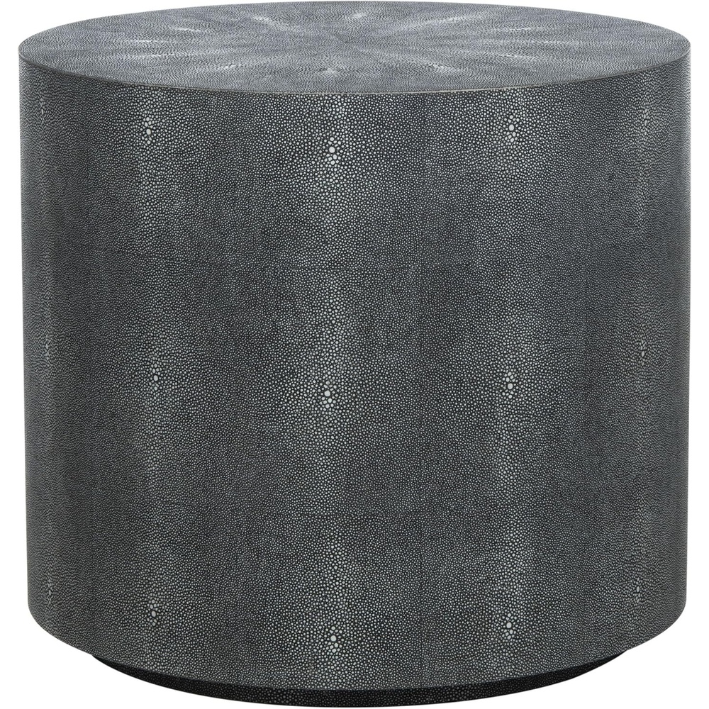 image:imageSafavieh Couture Collection Diesel Black Faux Shagreen Round End TableBlack