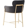 SAFAVIEH Couture Charlize Velvet Dining Chair(Dark Grey / Gold)