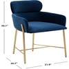 SAFAVIEH Couture Charlize Velvet Dining Chair(Navy / Gold)