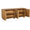 SAFAVIEH Couture Collection – Bellasasha Walnut Wood 4-Door Sideboard, Fully Assembled Media Console & Storage Cabinet (SFV9767A)(Walnut)