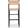 SAFAVIEH Couture Collection – Cody 26-Inch Counter Stool – Black Frame with Natural Paper Cord Seat, Rattan-Inspired Design, Fully Assembled (SFV4228A)(Black/Natural)