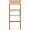 SAFAVIEH Couture Collection – Cody 26-Inch Counter Stool – Black Frame with Natural Paper Cord Seat, Rattan-Inspired Design, Fully Assembled (SFV4228A)(Natural)
