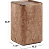 SAFAVIEH Couture Collection – Torryn Brown Burl Accent Table, Sculptural Wood Side Table, Fully Assembled (SFV5804A)(Walnut Burl)