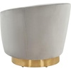 SAFAVIEH Couture Collection Annalee Light Grey Velvet/Gold Swivel Accent Chair (Fully Assembled)