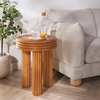 SAFAVIEH Couture Collection Bayard Natural Rattan Round Accent Table (Fully Assembled)
