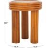 SAFAVIEH Couture Collection Bayard Natural Rattan Round Accent Table (Fully Assembled)