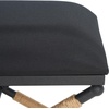 SAFAVIEH Couture Collection Carmelo Coastal Beige Linen/Black Hemp Wrapped Ottoman(Black)