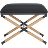 SAFAVIEH Couture Collection Carmelo Coastal Beige Linen/Black Hemp Wrapped Ottoman(Black)