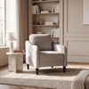 SAFAVIEH Couture Collection Edalynn Modern Cream Accent Chair(Light Grey)