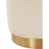 SAFAVIEH Couture Collection Elsworth Olive Green Velvet/Brass Ottoman Foot Stool (Fully Assembled)(Cream/Brass)
