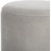 SAFAVIEH Couture Collection Elsworth Olive Green Velvet/Brass Ottoman Foot Stool (Fully Assembled)(Light Grey/Brass)