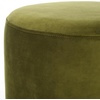 SAFAVIEH Couture Collection Elsworth Olive Green Velvet/Brass Ottoman Foot Stool (Fully Assembled)(Olive Green/Brass)