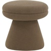 SAFAVIEH Couture Collection Gisella Olive Green Boucle Ottoman (Fully Assembled)(Dark Brown)