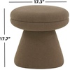 SAFAVIEH Couture Collection Gisella Olive Green Boucle Ottoman (Fully Assembled)(Dark Brown)