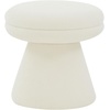 SAFAVIEH Couture Collection Gisella Olive Green Boucle Ottoman (Fully Assembled)(Ivory)