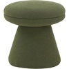SAFAVIEH Couture Collection Gisella Olive Green Boucle Ottoman (Fully Assembled)(Olive)