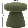 SAFAVIEH Couture Collection Gisella Olive Green Boucle Ottoman (Fully Assembled)(Olive)