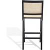SAFAVIEH Couture Collection Hattie Walnut/Natural French Cane Solid Wood Bar Stool (Fully Assembled)(Black/Natural)