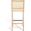 SAFAVIEH Couture Collection Hattie Walnut/Natural French Cane Solid Wood Bar Stool (Fully Assembled)(Natural)