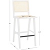 SAFAVIEH Couture Collection Hattie Walnut/Natural French Cane Solid Wood Bar Stool (Fully Assembled)(White/Natural)