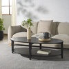 SAFAVIEH Couture Collection Leonardi Black Oval Coffee Table(Black)