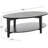 SAFAVIEH Couture Collection Leonardi Black Oval Coffee Table(Black)