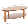 SAFAVIEH Couture Collection Leonardi Black Oval Coffee Table(Natural)