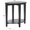 SAFAVIEH Couture Collection Leonardi Black Oval Top Accent Table(Black)
