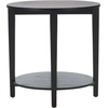 SAFAVIEH Couture Collection Leonardi Black Oval Top Accent Table(Black)