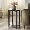 SAFAVIEH Couture Collection Leonardi Black Oval Top Accent Table(Black)