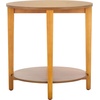 SAFAVIEH Couture Collection Leonardi Black Oval Top Accent Table(Natural)