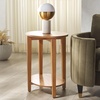 SAFAVIEH Couture Collection Leonardi Black Oval Top Accent Table(Natural)