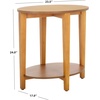 SAFAVIEH Couture Collection Leonardi Black Oval Top Accent Table(Natural)